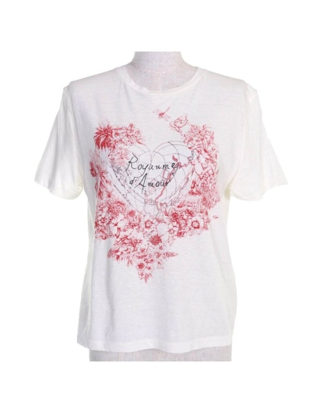 Christian Dior 153 T12 Da454 Cotton Linen Royaume D'amour Short Sleeve T-Shirt